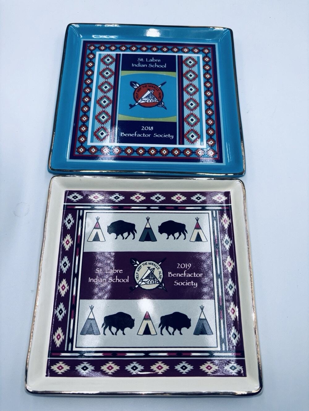 2 St. Labre Indian School Catholic Benefactor Society Trays 2018 2019 Montana
